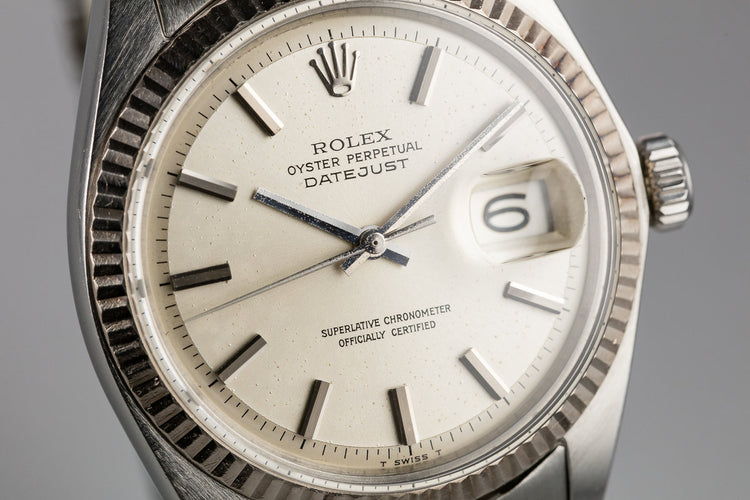 1968 Rolex DateJust 1601 No Lume Silver Dial with Service Papers