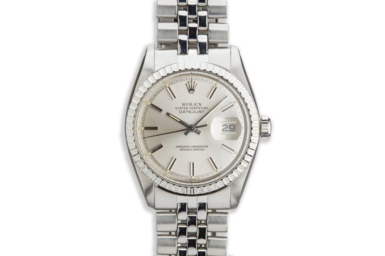 1977 Vintage Rolex DateJust 1603 Silver Dial