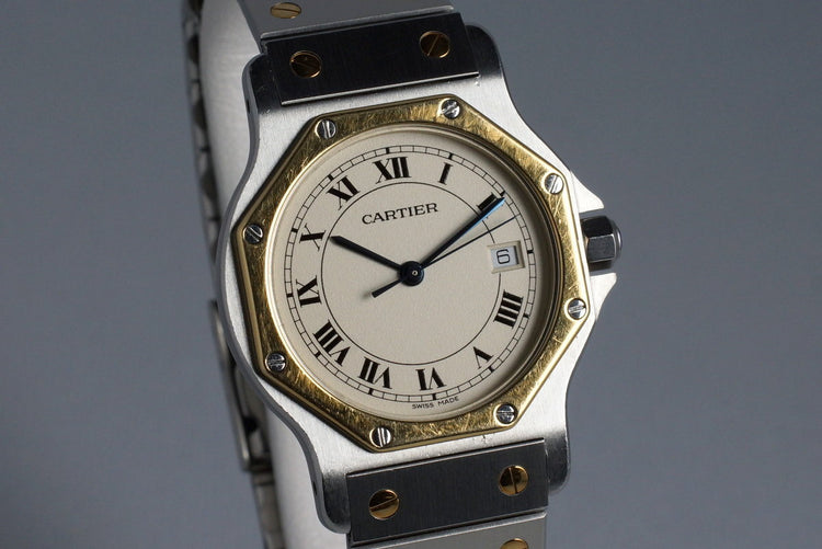 Cartier Ladies Quartz Two Tone Santos Octagon 187902