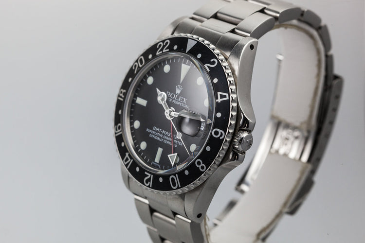 1978 Rolex GMT-Master with Black Bezel Insert and Luminova Service Dial