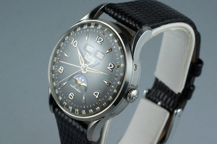 1958 Zodiac Triple Date Moonphase Automatic with Box and Papers