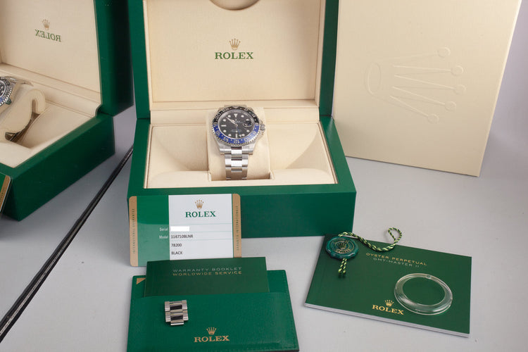 2018 Rolex GMT-Master II 116710BLNR "Batman" with Box and Papers