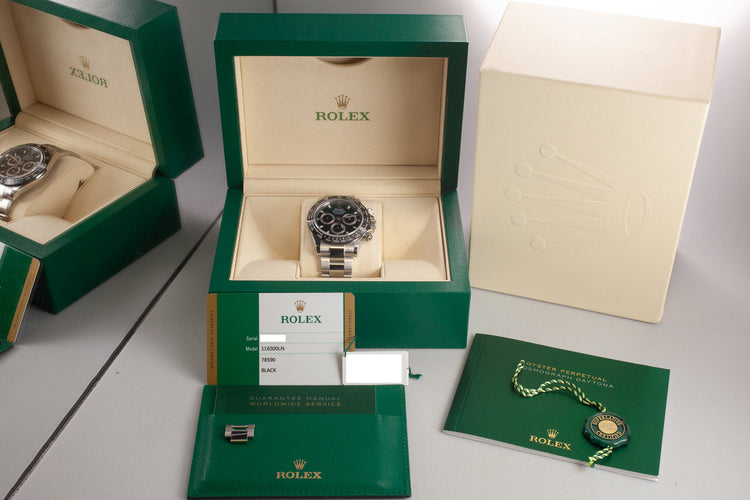 2018 Rolex Daytona 116500LN Black Dial with Box and Papers