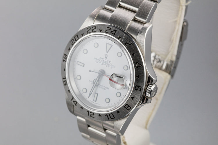 2003 Rolex Explorer II 16570 T White Dial with Box and Papers