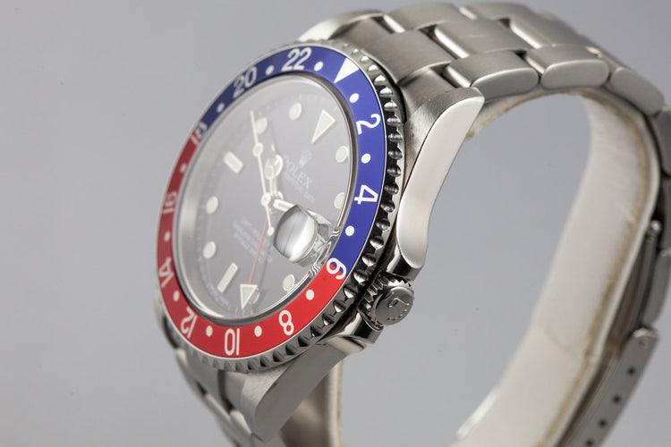 2006 Rolex GMT II 16710 Pepsi Stick Dial with Box and Papers