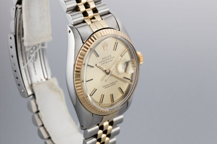 1978 Rolex Two-Tone DateJust 1601 Champagne Dial with Box and Papers