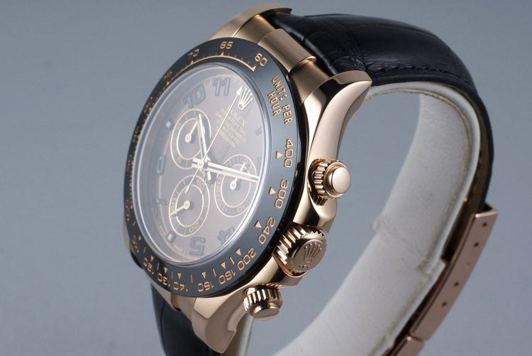 2012 Rolex RG Daytona 116515 Chocolate Arabic Dial with Box and Papers