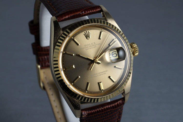 1971 Rolex YG DateJust 1601 Brown Dial