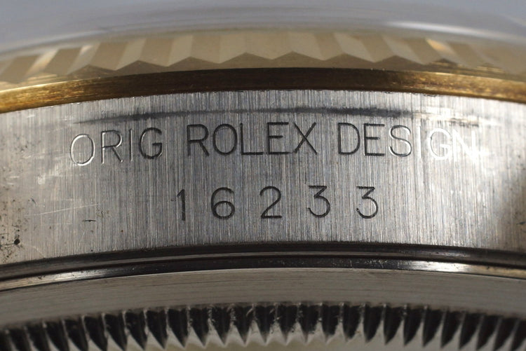 1994 Rolex Two Tone DateJust 16233 Glossy Black Dial