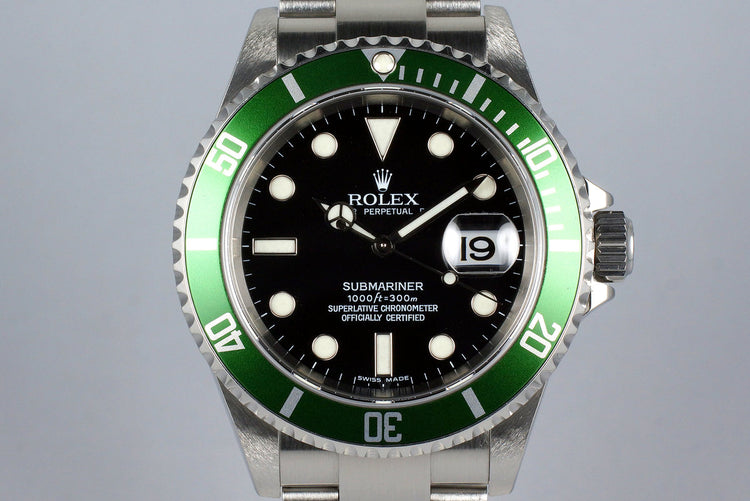 2006 Rolex Green Submariner 16610LV