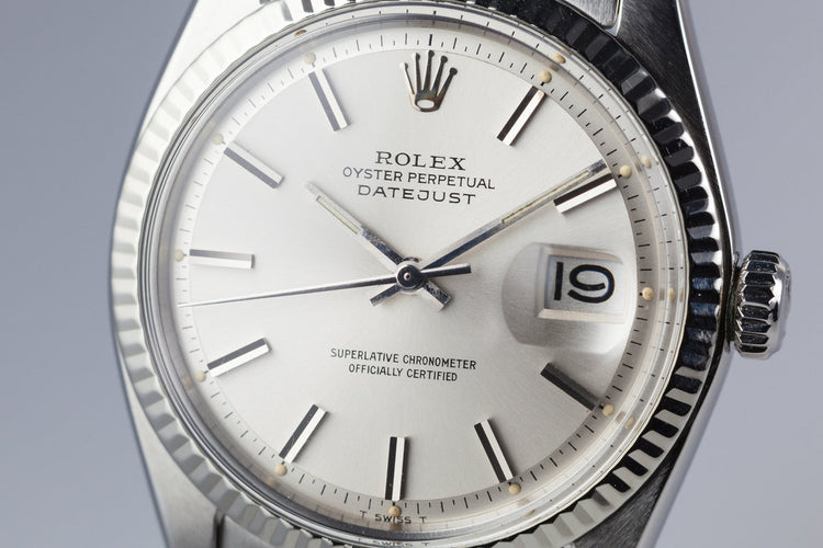 1972 Rolex Datejust 1601 Silver Dial with Box and Papers