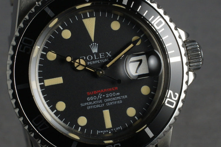 1972 Rolex Red Submariner 1680 Mark 4