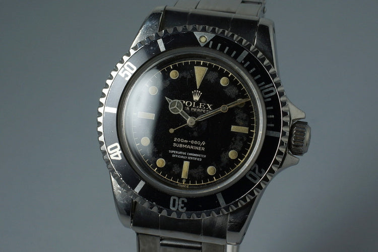 1961 Rolex Submariner 5512 PCG Gilt 4 Line Chapter Ring Dial