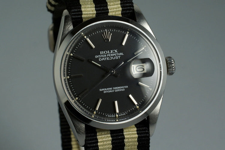 1970 Rolex DateJust 1600 Matte Black Dial