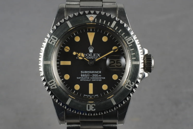 1979 Rolex Submariner 1680 with Orange colored lume