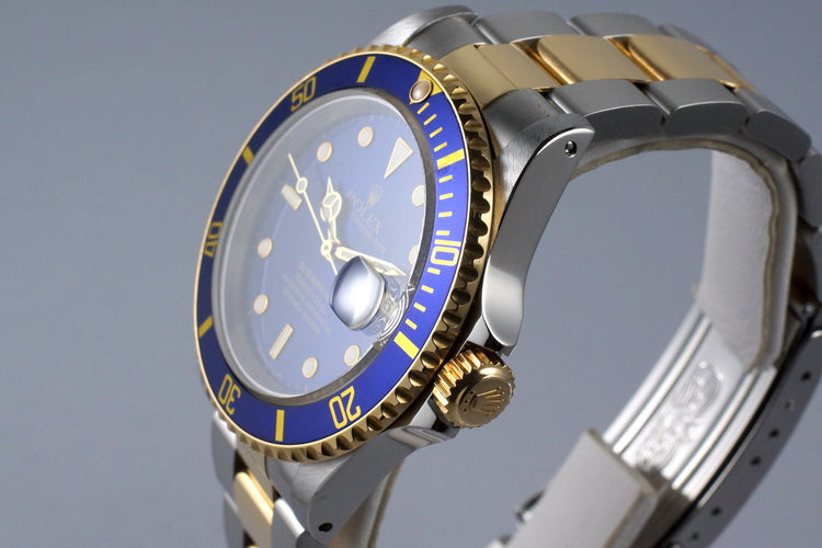 1993 Rolex Two Tone Blue Submariner 16613