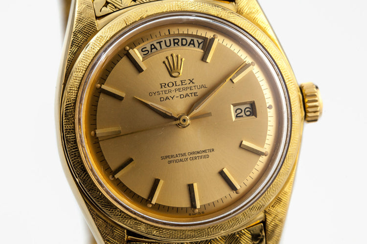 1962 Rolex YG Day-Date 1806 with Morellis Finish and Carl Bucherer bracelet