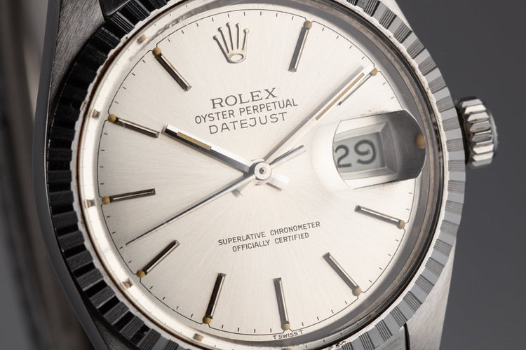 1985 Rolex DateJust 16030 Silver Dial