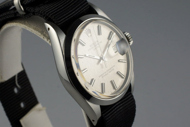 1972 Rolex Date 1500 Brushed Silver Sigma Dial