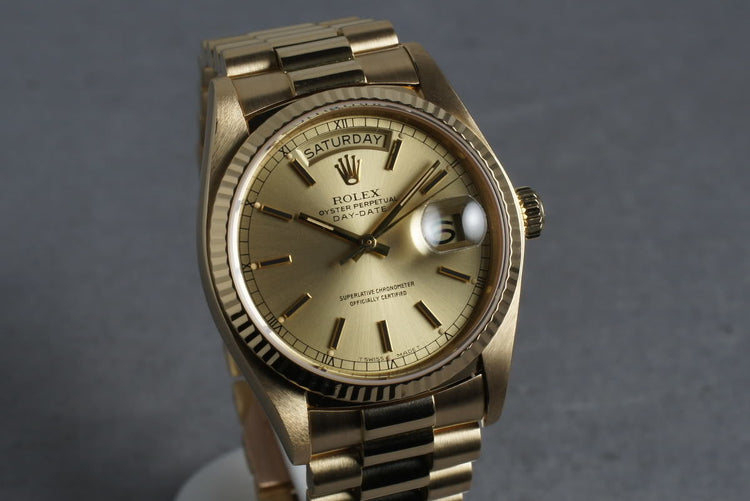 1980 Rolex President 18038 with RSC service Papers