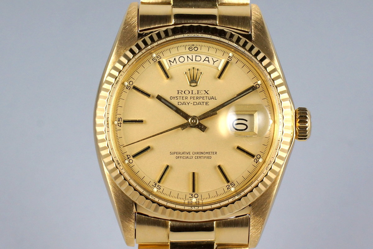 HQ Milton 1971 Rolex YG Day Date 1803 Champagne Dial Inventory