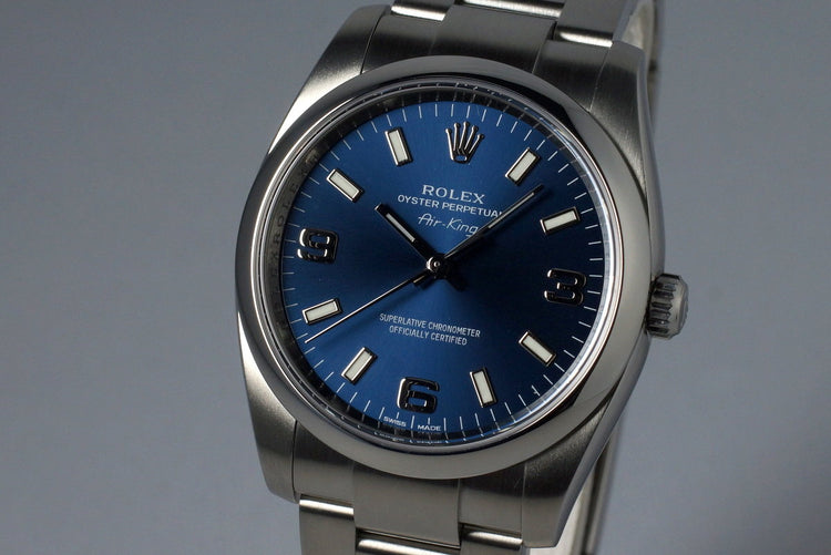 2015 Rolex Air King 114200 Blue Dial