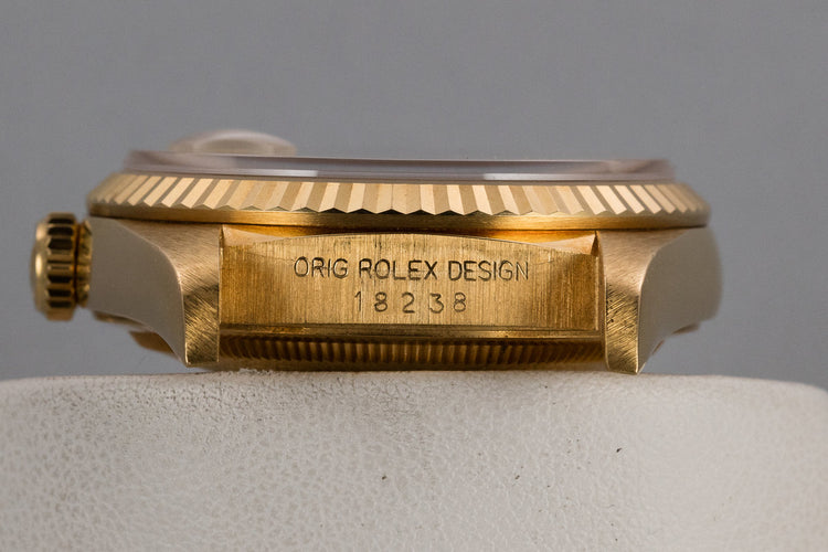 1990 Rolex 18K YG Day-Date 18238 Champagne Dial