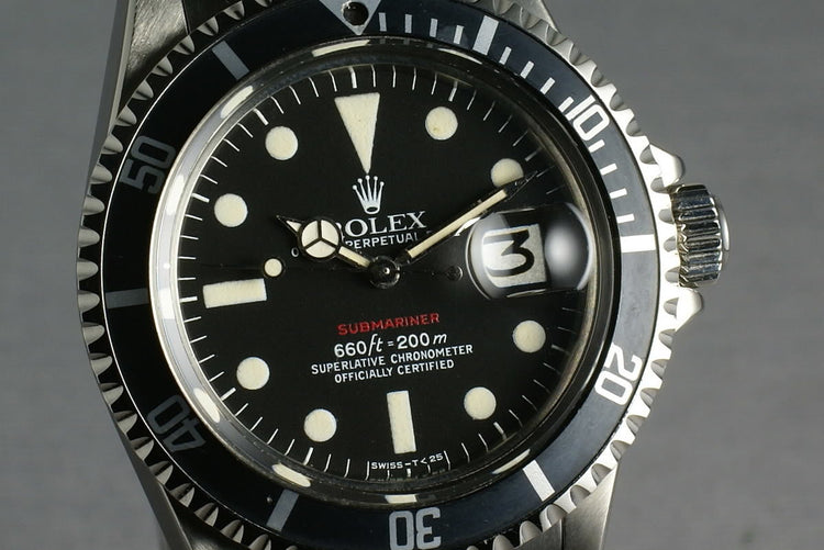 Rolex Red Submariner 1680 Mark VI with Service Papers