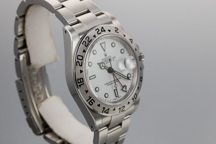 2002 Rolex Explorer II 16570 White Dial with Box and Papers