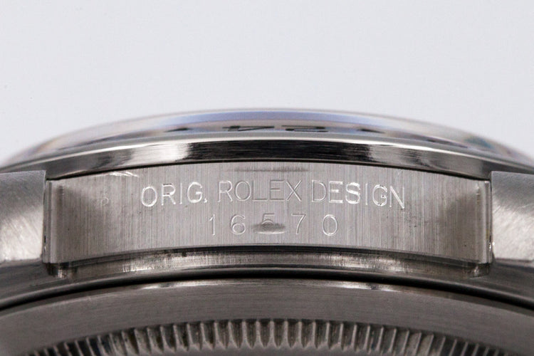 1999 Rolex Explorer II 16570 with uncommon SWISS only dial