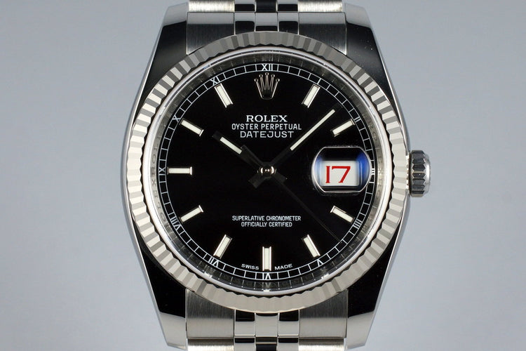 2015 Rolex DateJust 116234 Black Dial