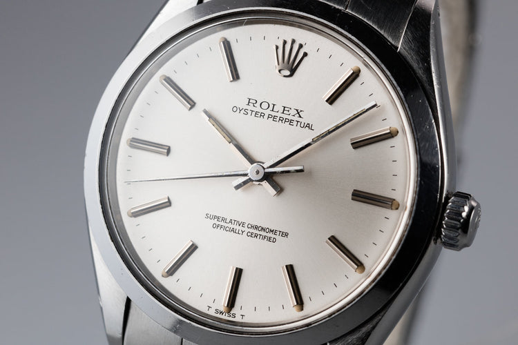 1981 Rolex Oyster Perpetual 1002 Silver Dial
