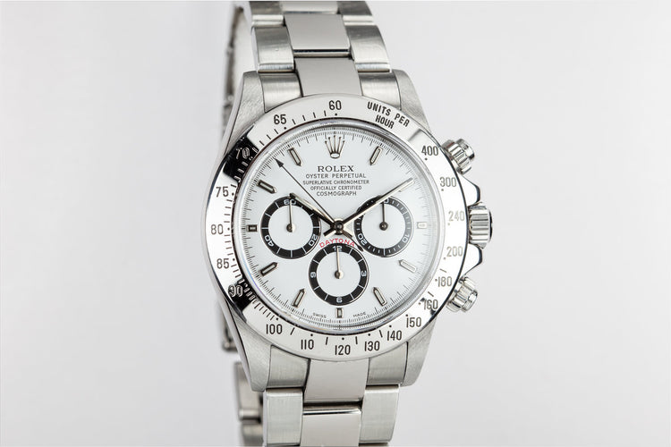 1999 Rolex Zenith Daytona 16520 White Dial with Rolex Service Card