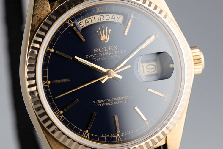 1980 Rolex Day-Date 18038 Blue Dial