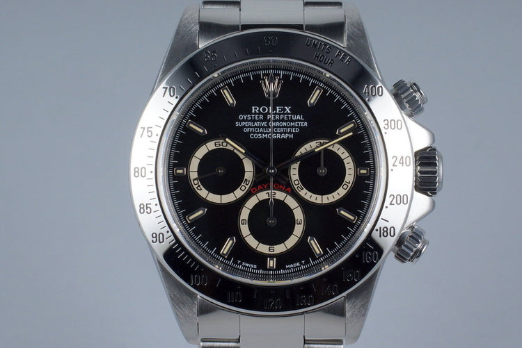 1997 Rolex SS Zenith Daytona 16520 Black Dial
