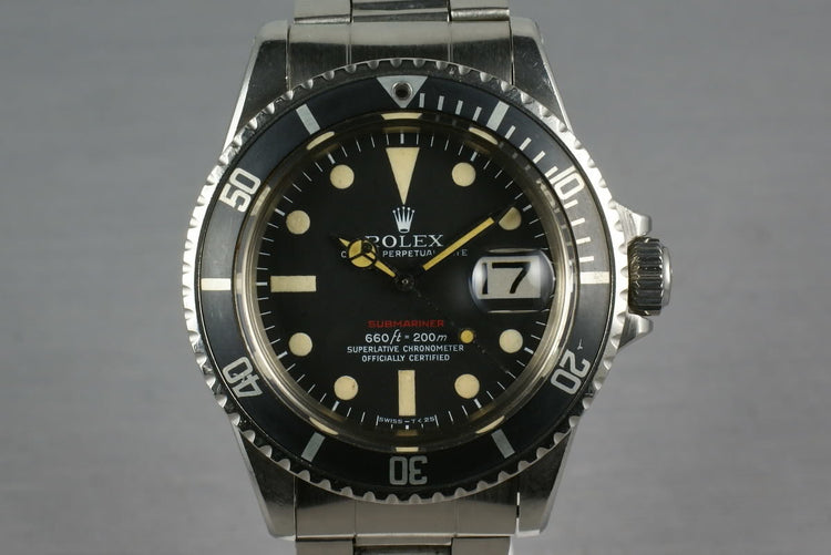 Rolex Red Submariner Ref: 1680 Mark V Unpolished