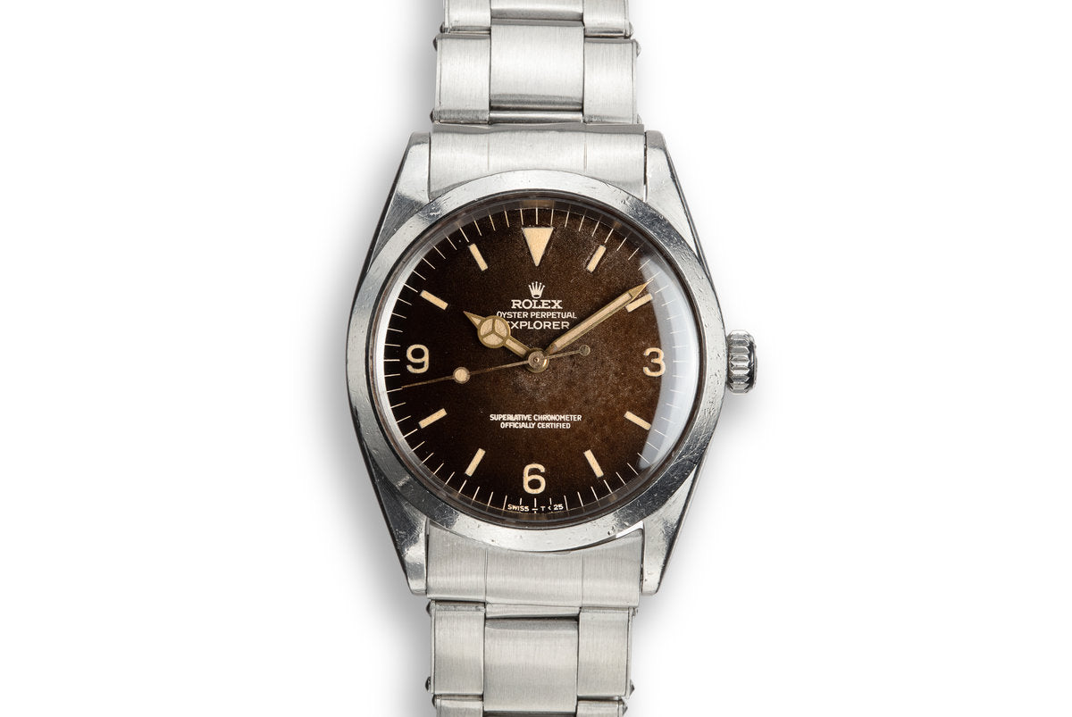 1964 Rolex Explorer 1016 Tropical Gilt Dial with Papers