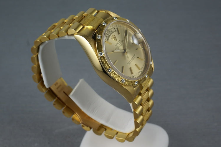 President 18108 bark finish with Factory Bark Diamond Bezel