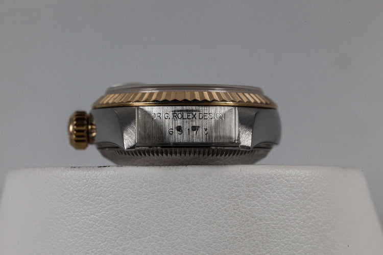 1995 Rolex Two Tone Ladies DateJust No-Lume Silver Dial with Box and Papers