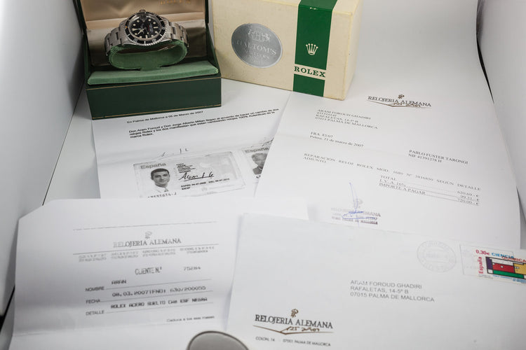 1972 Rolex Red Submariner 1680 MK VI Dial with Box and Paperwork from Original Owner