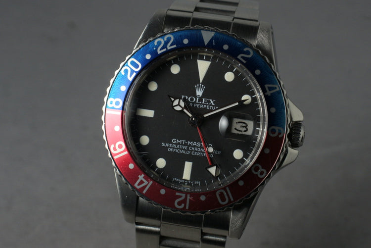 1963 Rolex GMT 1675 PCG with Box and Papers