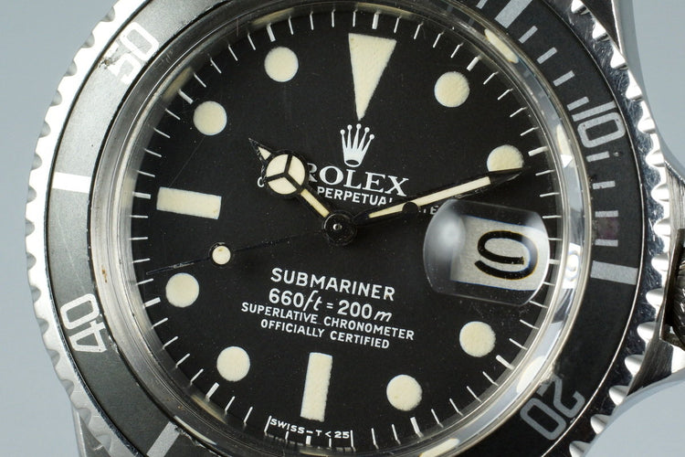 1973 Rolex Submariner 1680 Mark I White Submariner Dial