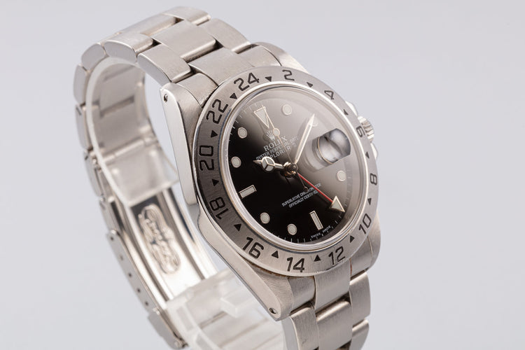2002 Rolex Explorer II 16570 Black Dial w/ Papers
