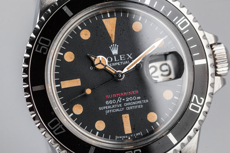 1970 Rolex Red Submariner 1680 with MK IV Dial