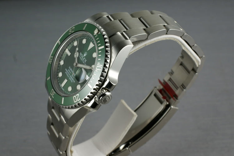 Ceramic Rolex GREEN Submariner 116610V Box and Papers Brand New