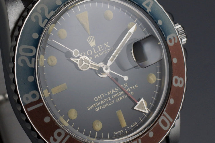 1964 Rolex GMT 1675 Glossy Gilt Dial with Box and Papers