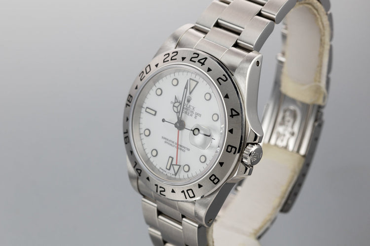 1995 Rolex Explorer II 16570 White Dial