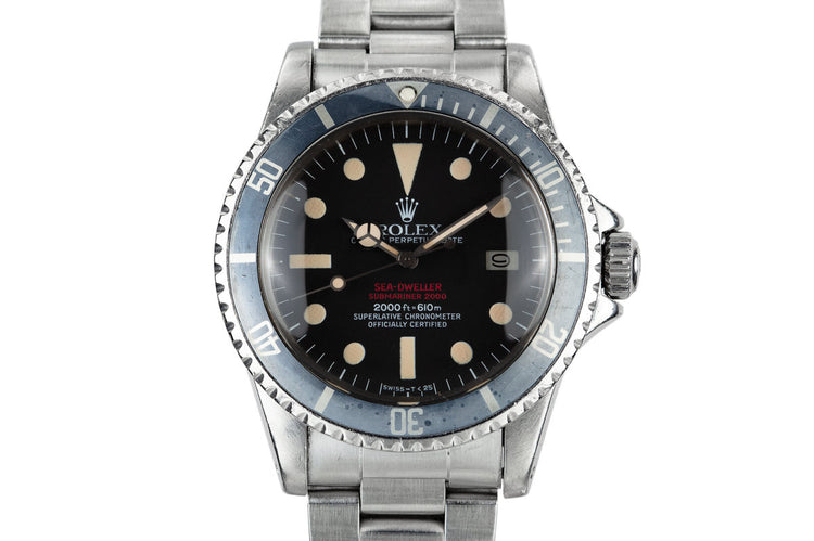 1975 Rolex Double Red Sea Dweller 1665 Mark IV Dial with Box and Papers