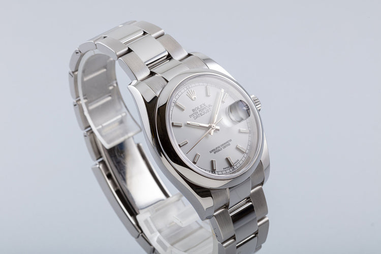 2015 Rolex DateJust 116200 White Dial with Box and Card