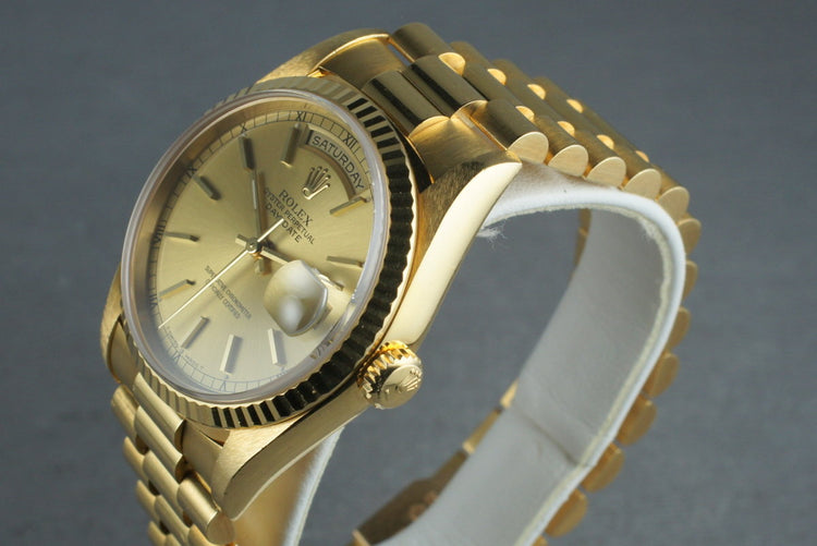 1996 Rolex President Double Quick 18238 with Box & Papers